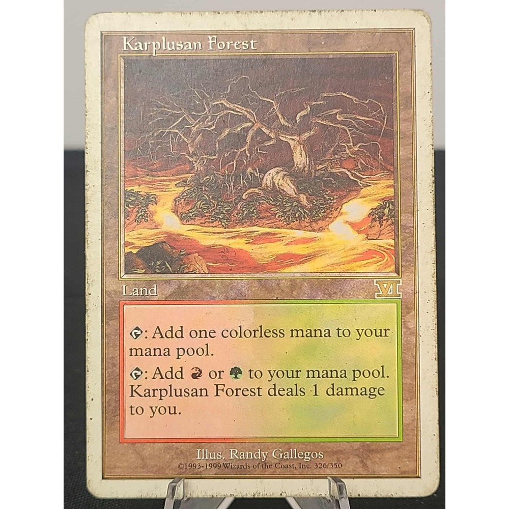 Karpulsan Forest β MTGβ Land (1993) White Border Pain Land